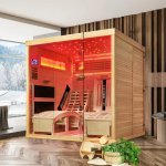Luxury 2-Person Infrared Sauna with Recliners and Starry Ceiling