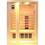 2-Person Infrared Sauna with Hemlock Wood and Low EMF Heaters