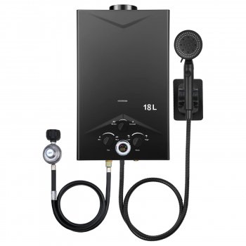 Alternative view of Portable Tankless Propane Water Heater with Digital Display