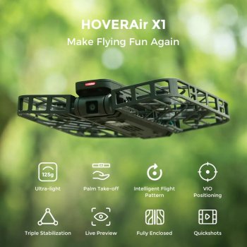 Alternative view of Pocket-Sized HD Flying Drone Camera with Live Preview & Anti-Shake Features