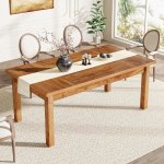 Large Wood Dining Table for 6-8 People