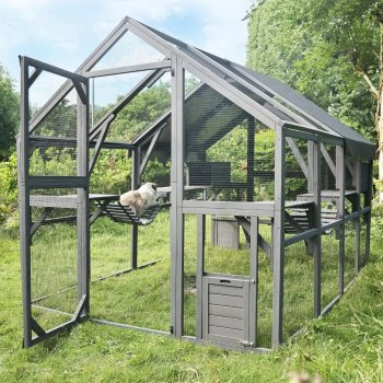 Alternative view of Extra Large Outdoor Cat House with Platforms and Waterproof Cover