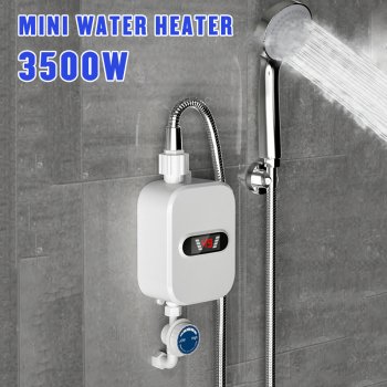Alternative view of 3500W Instant Tankless Electric Water Heater with Temperature Display