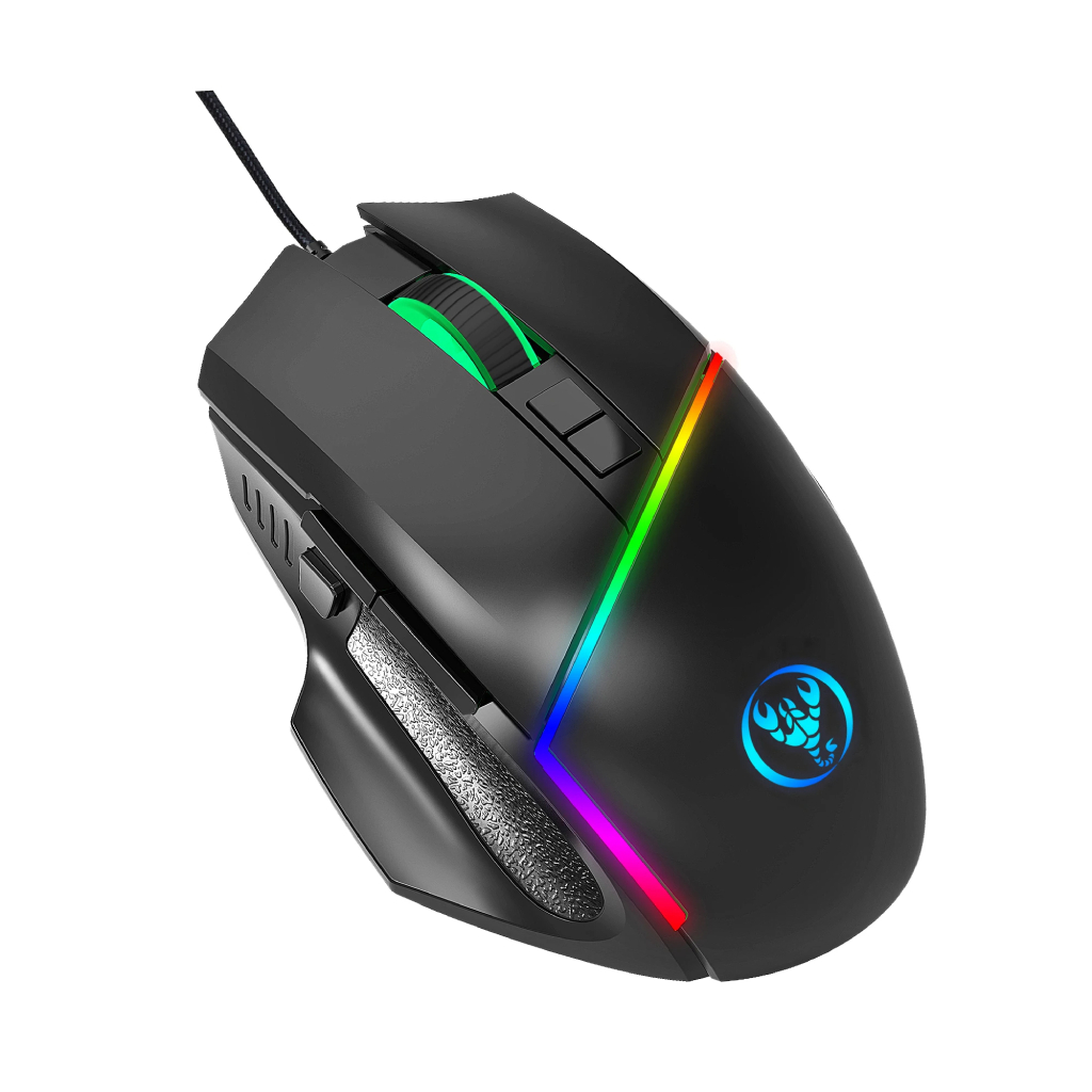 High-Performance 12800 DPI RGB Gaming Mouse with 8 Buttons and Ergonomic Design
