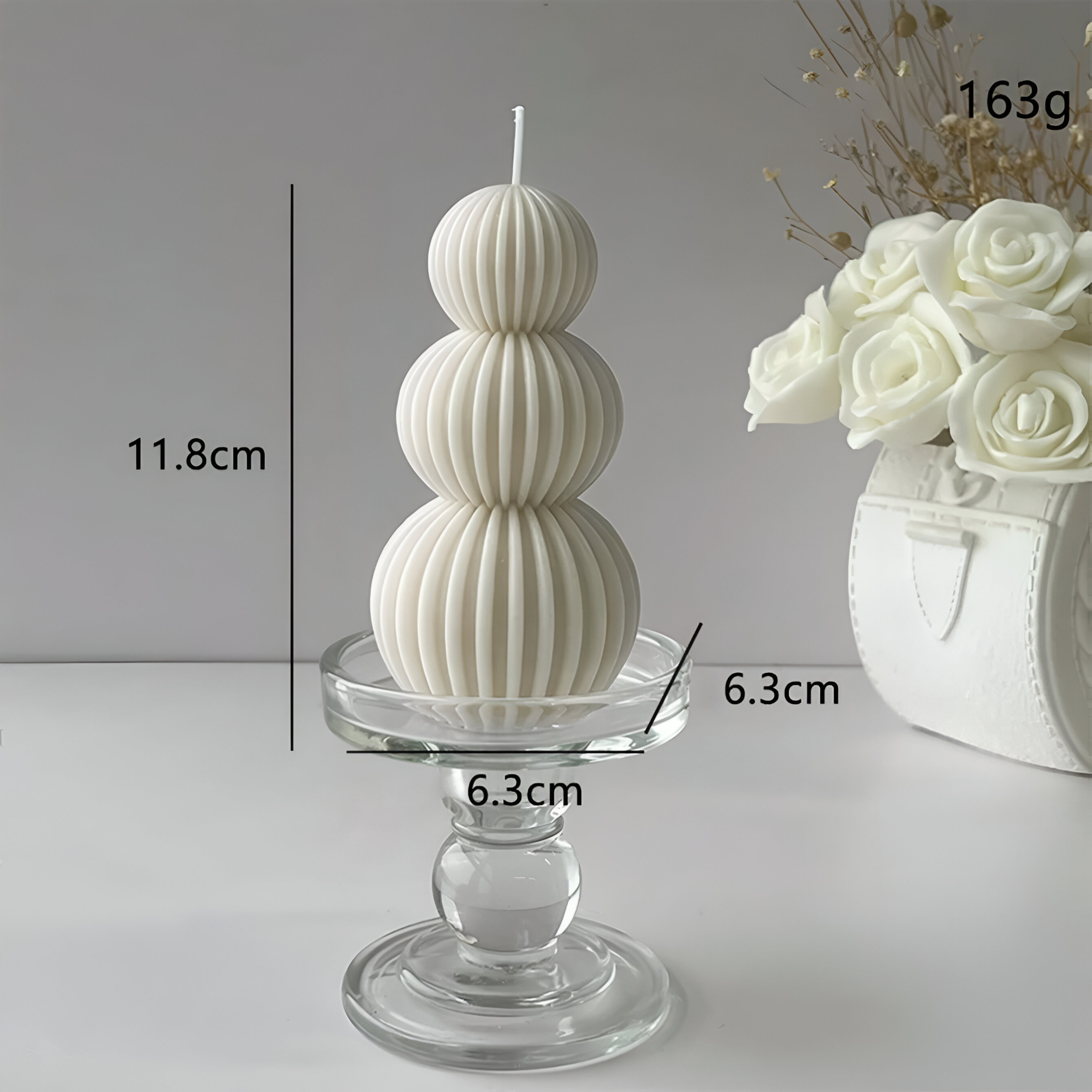 White 4.65×2.48×2.48in