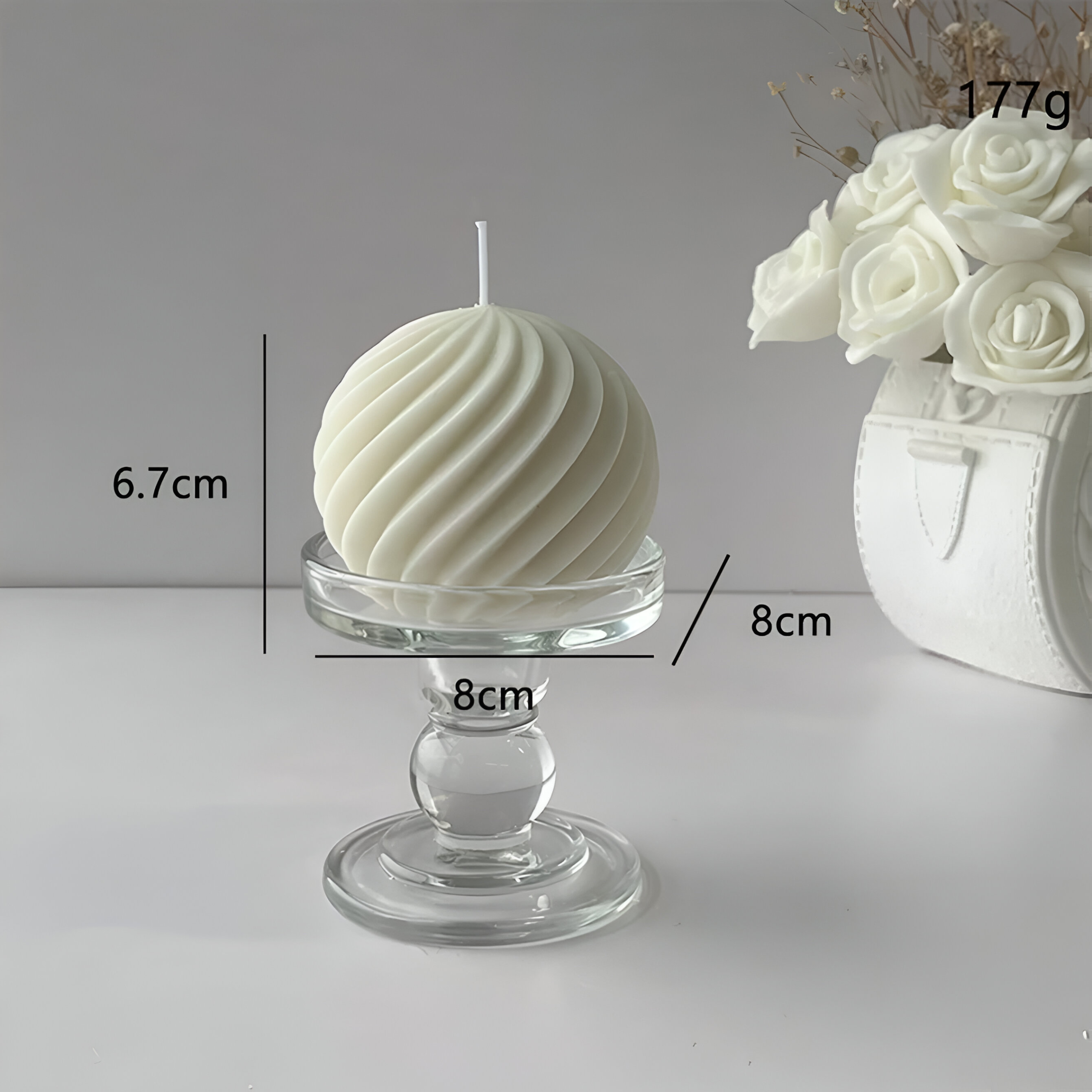 White 2.64×3.15×3.15in