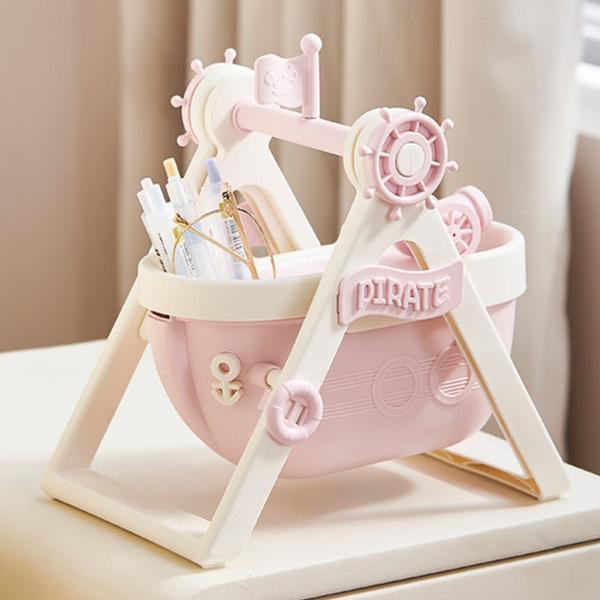 Creative Pirate Ship Pen Holder for Kids