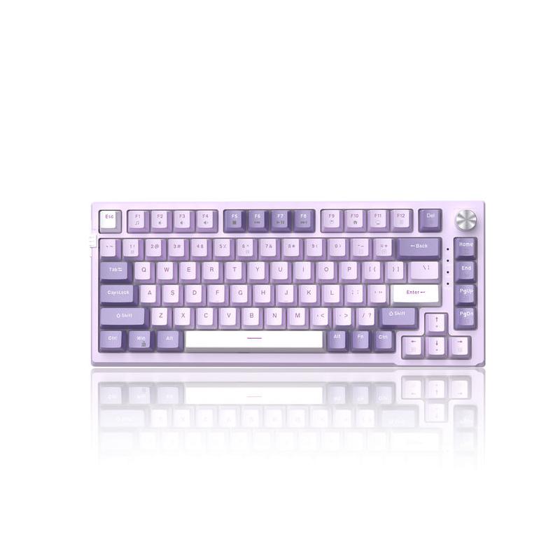 Hot-Swappable Mechanical Gaming Keyboard with RGB Backlighting and Knob
