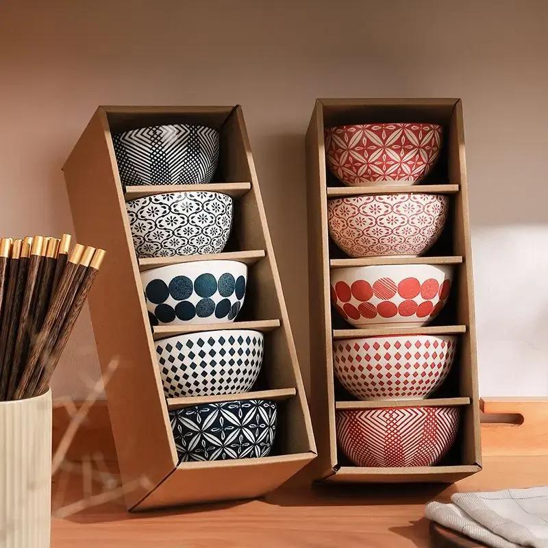 Ceramic Japanese Style Rice Bowl Set – Elegant & Eco-Friendly Dinnerware