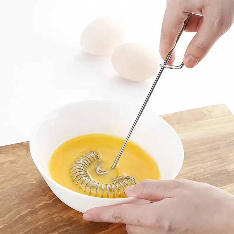 Stainless Steel Semi-Automatic Egg Beater and Hand Whisk Mixer