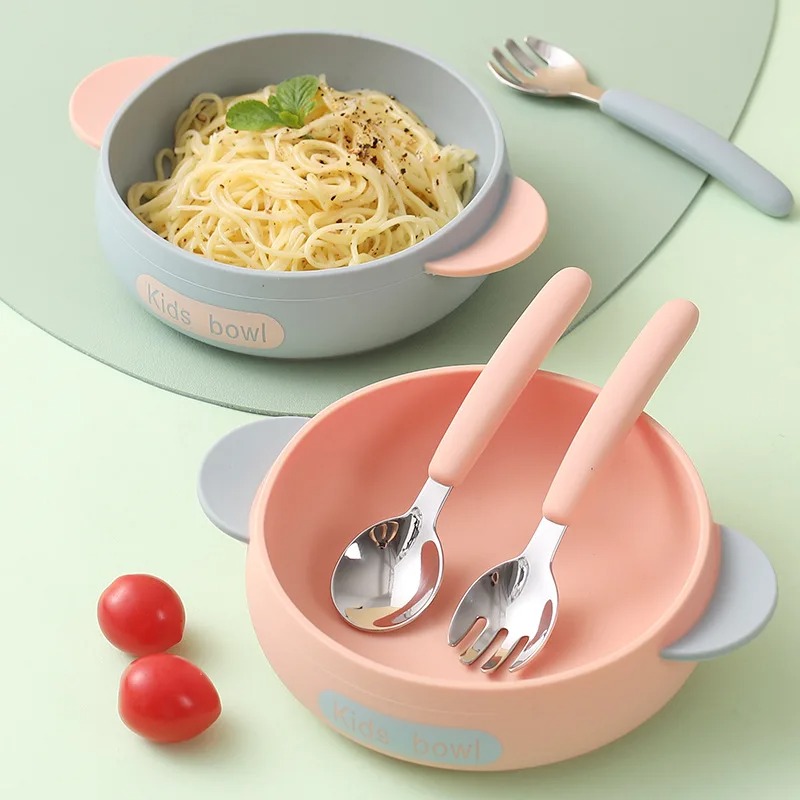 Silicone Suction Baby Feeding Set