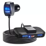 5-Port Multi-Device Car Charger with 5ft Cable – USB & Type C Compatible 3 54730-5a68a9.webp
