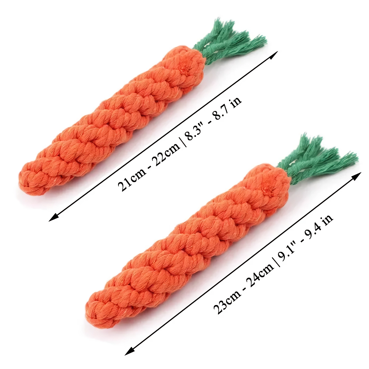 Durable Carrot Rope Dog Chew Toy – Safe, Tough & Teeth-Cleaning Fun view 6
