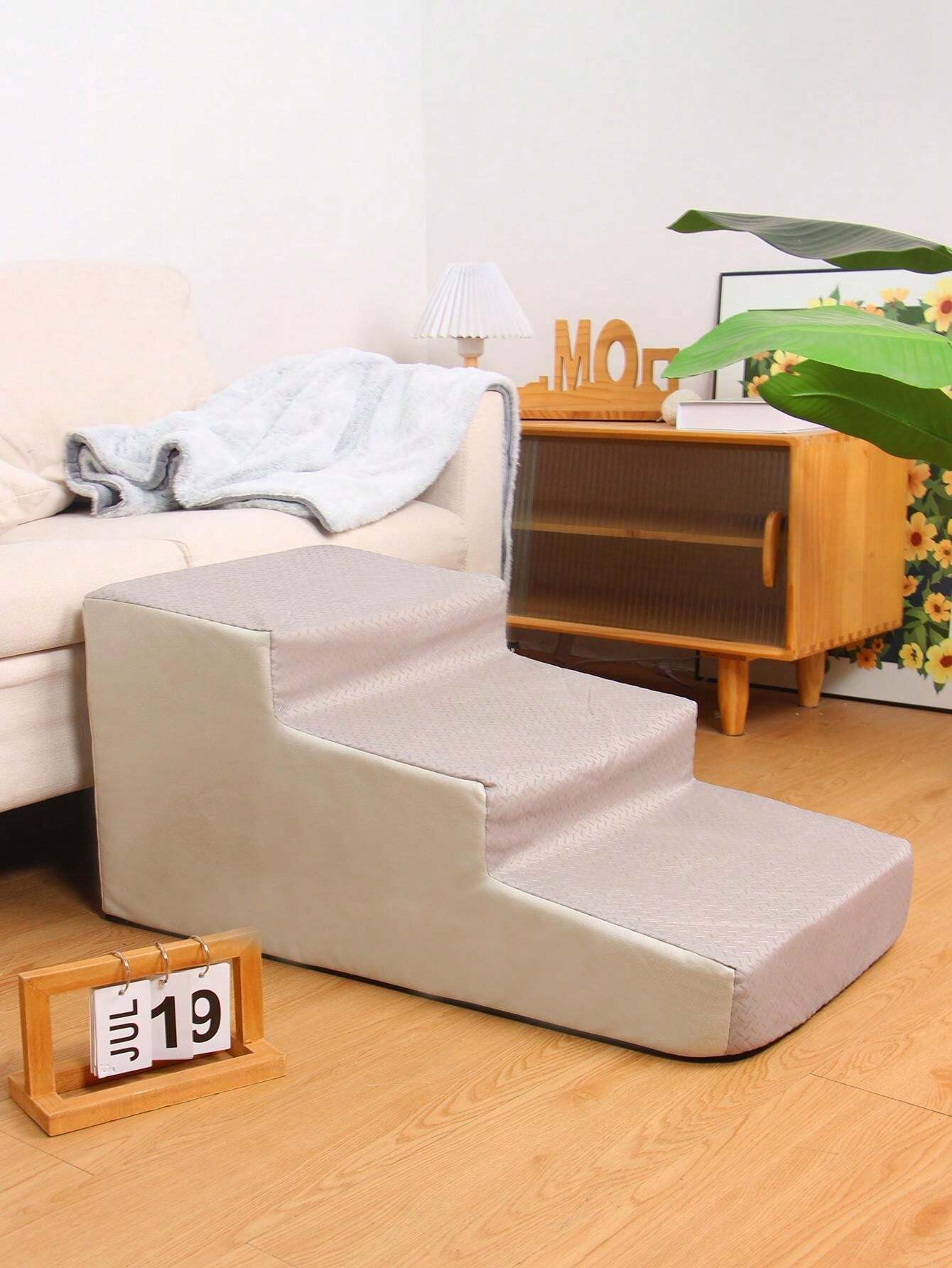 Three-Layer Non-Slip Leather Dog Bedside Ladder view 6