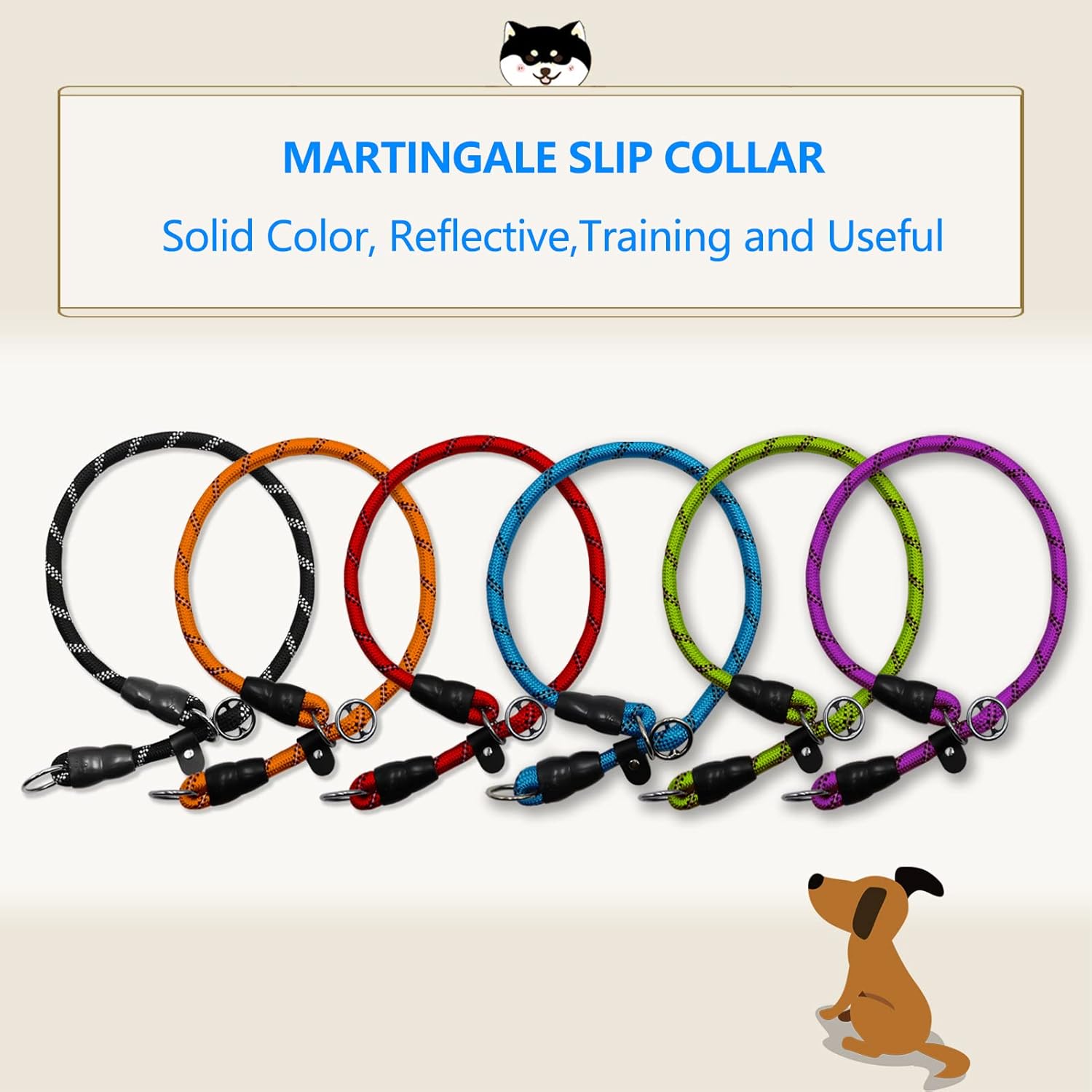 No Pull Reflective Dog Slip Collar with Adjustable Sliding Stopper for Training Pet Supplies Walking & Traveling Supplies https://fairsmartshop.com/no-pull-reflective-dog-slip-collar-with-adjustable-sliding-stopper-for-training/