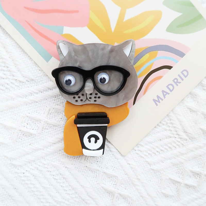 Original Cute Cartoon Cat Brooch with Coffee Element - Trendy Acrylic Pin for Women Fashion Jewelry https://fairsmartshop.com/original-cute-cartoon-cat-brooch-with-coffee-element-trendy-acrylic-pin-for-women/