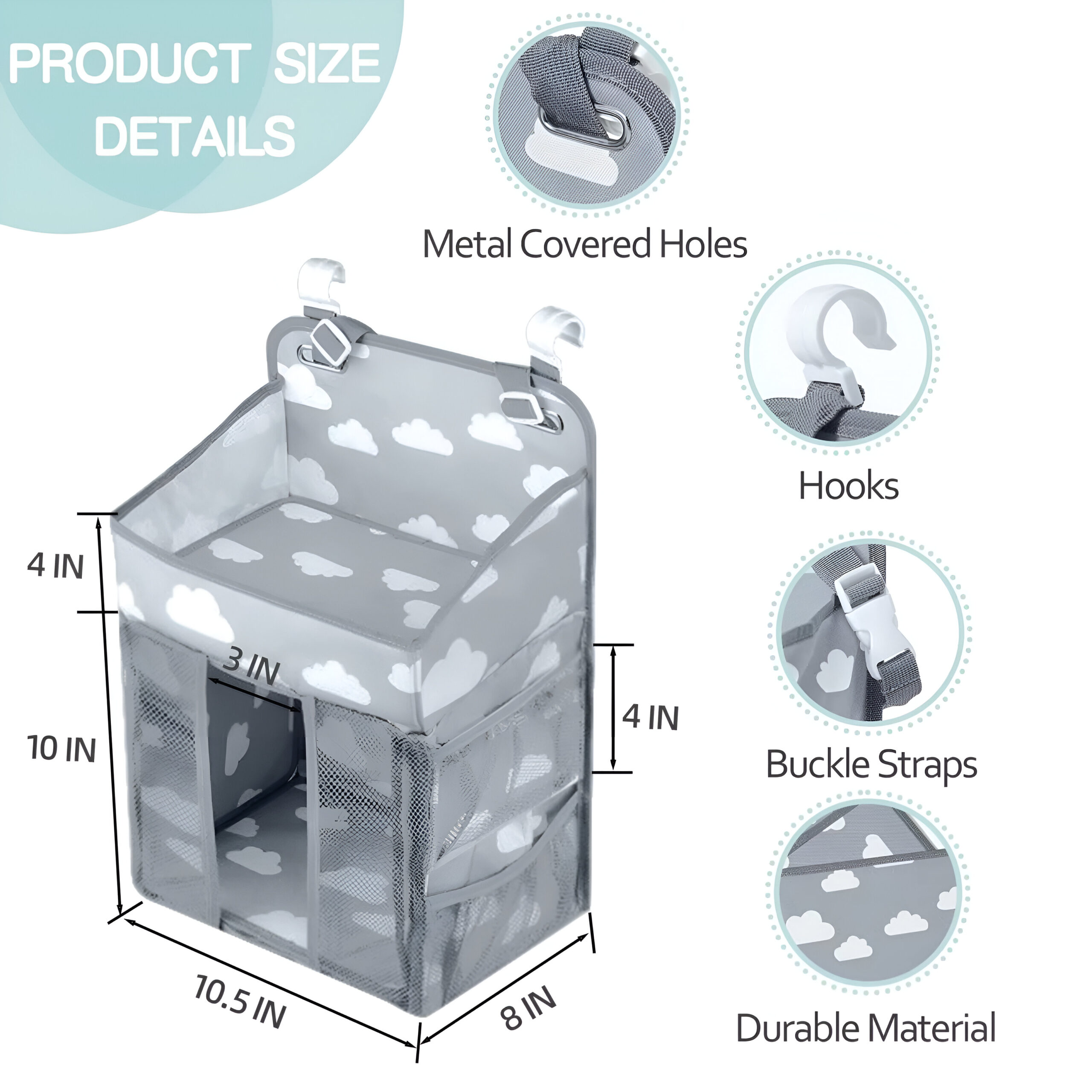 Hanging Baby Crib Organizer Kids & Babies Nursery https://fairsmartshop.com/hanging-baby-crib-organizer/