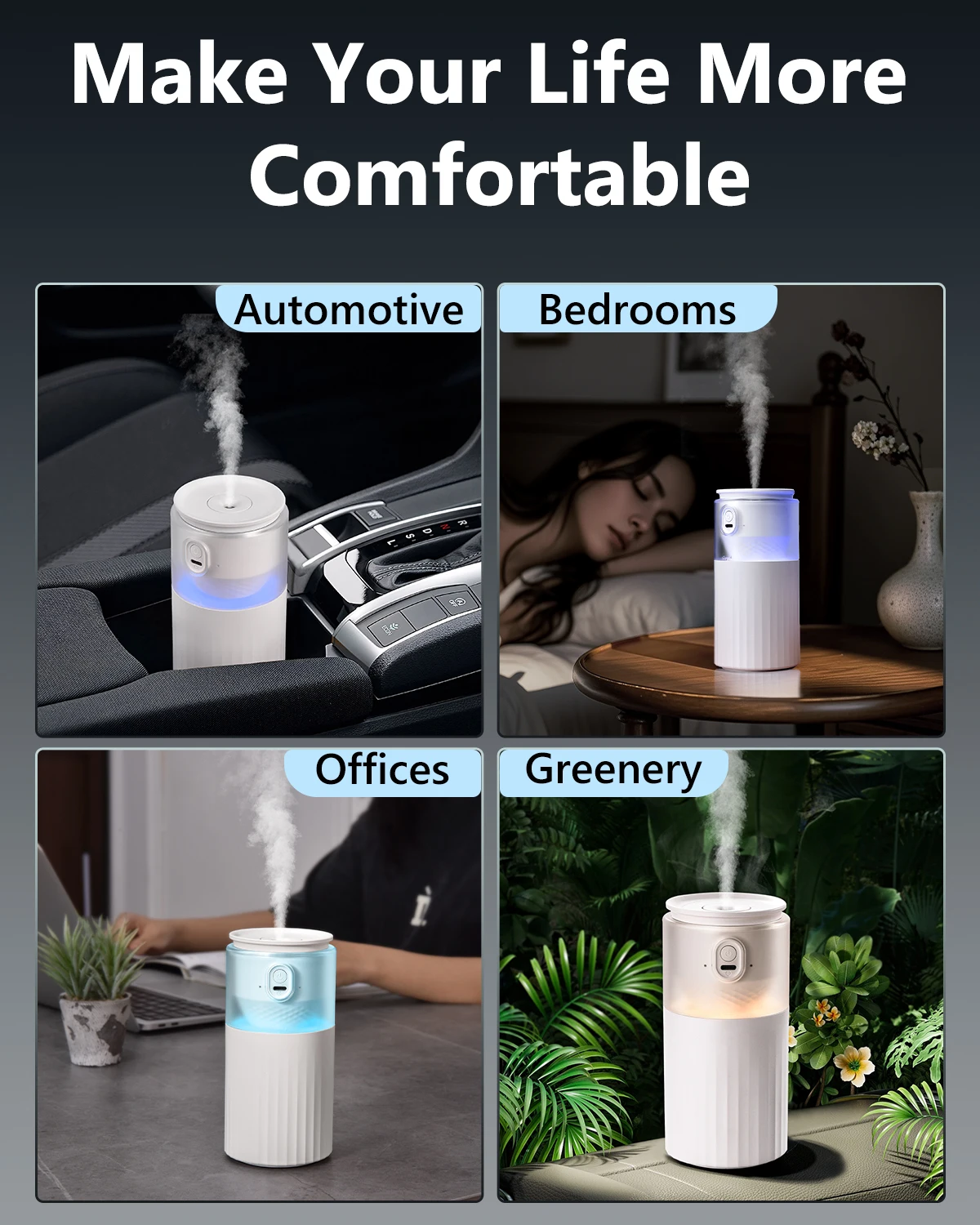 Portable Air Humidifier for Car and Home with LED Light and Aromatherapy Diffuser Car Accessories Interior Accessories https://fairsmartshop.com/portable-air-humidifier-for-car-and-home-with-led-light-and-aromatherapy-diffuser/