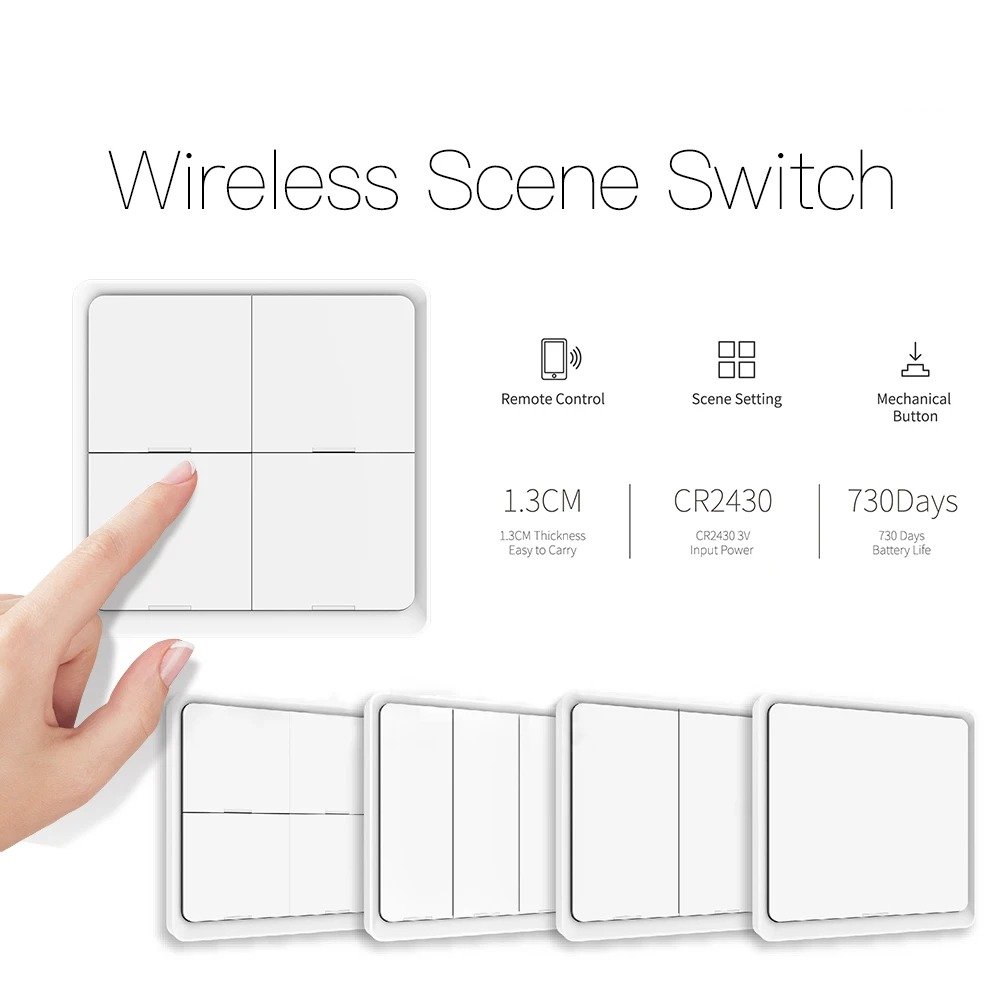 4 Gang Wireless Scene Switch Gadgets Home Electronics https://fairsmartshop.com/4-gang-wireless-scene-switch/