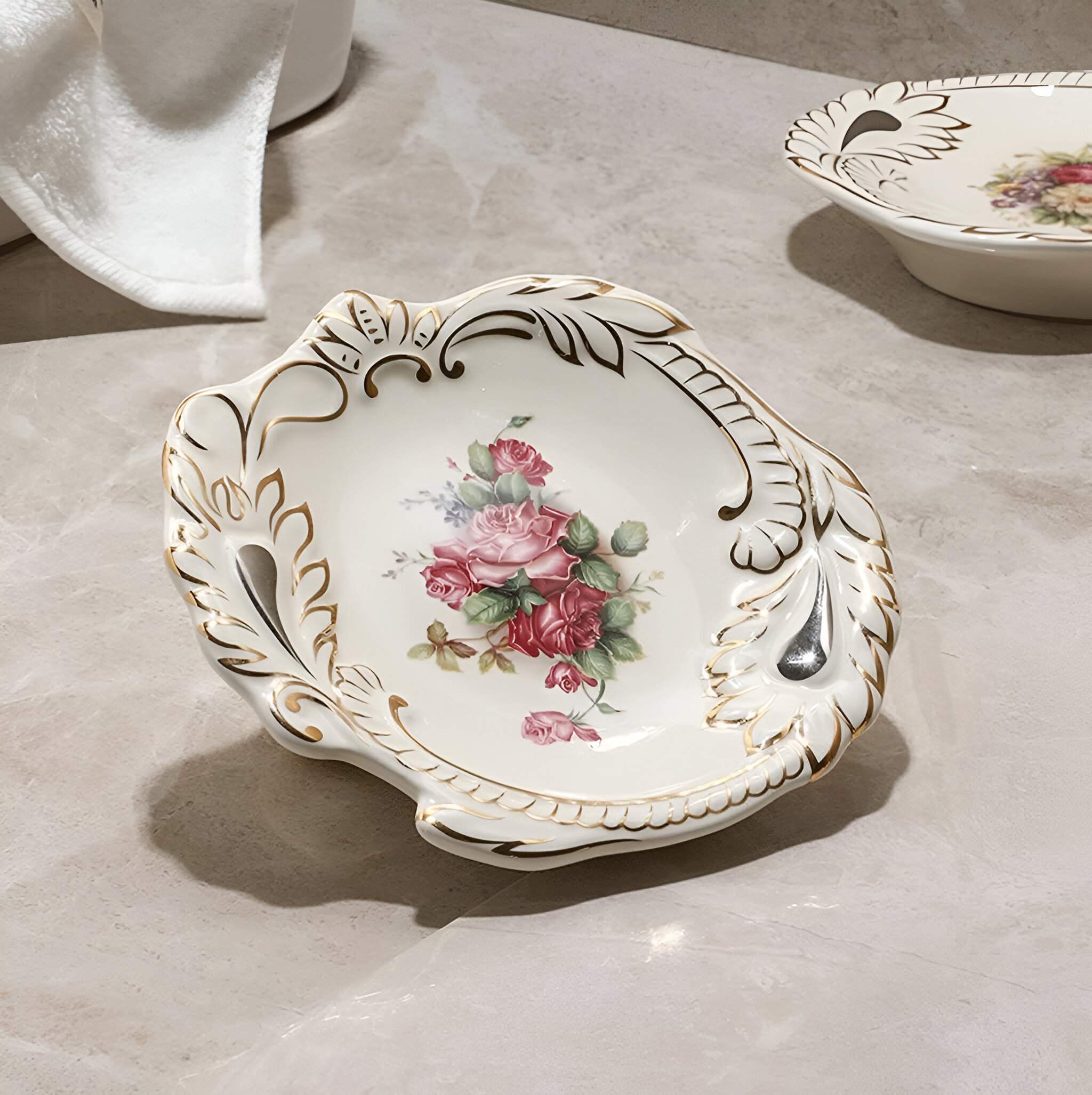 Hand-Painted Ceramic Soap Dish with Flower Design - Decorative Bathroom Accessory Bathroom Home & Garden https://fairsmartshop.com/hand-painted-ceramic-soap-dish-with-flower-design-decorative-bathroom-accessory/
