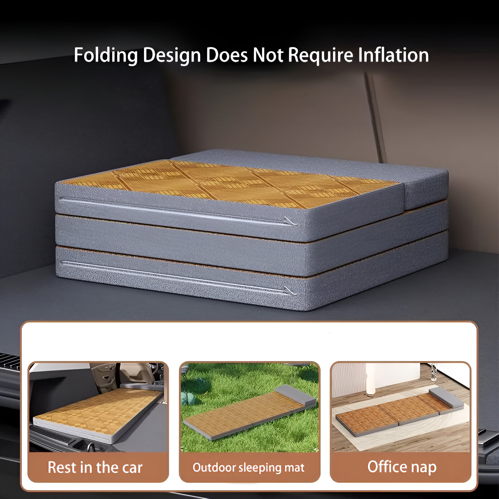 Car Travel Folding Bed with Pillow Car Accessories Road Trip Accessories https://fairsmartshop.com/car-travel-folding-bed-with-pillow/