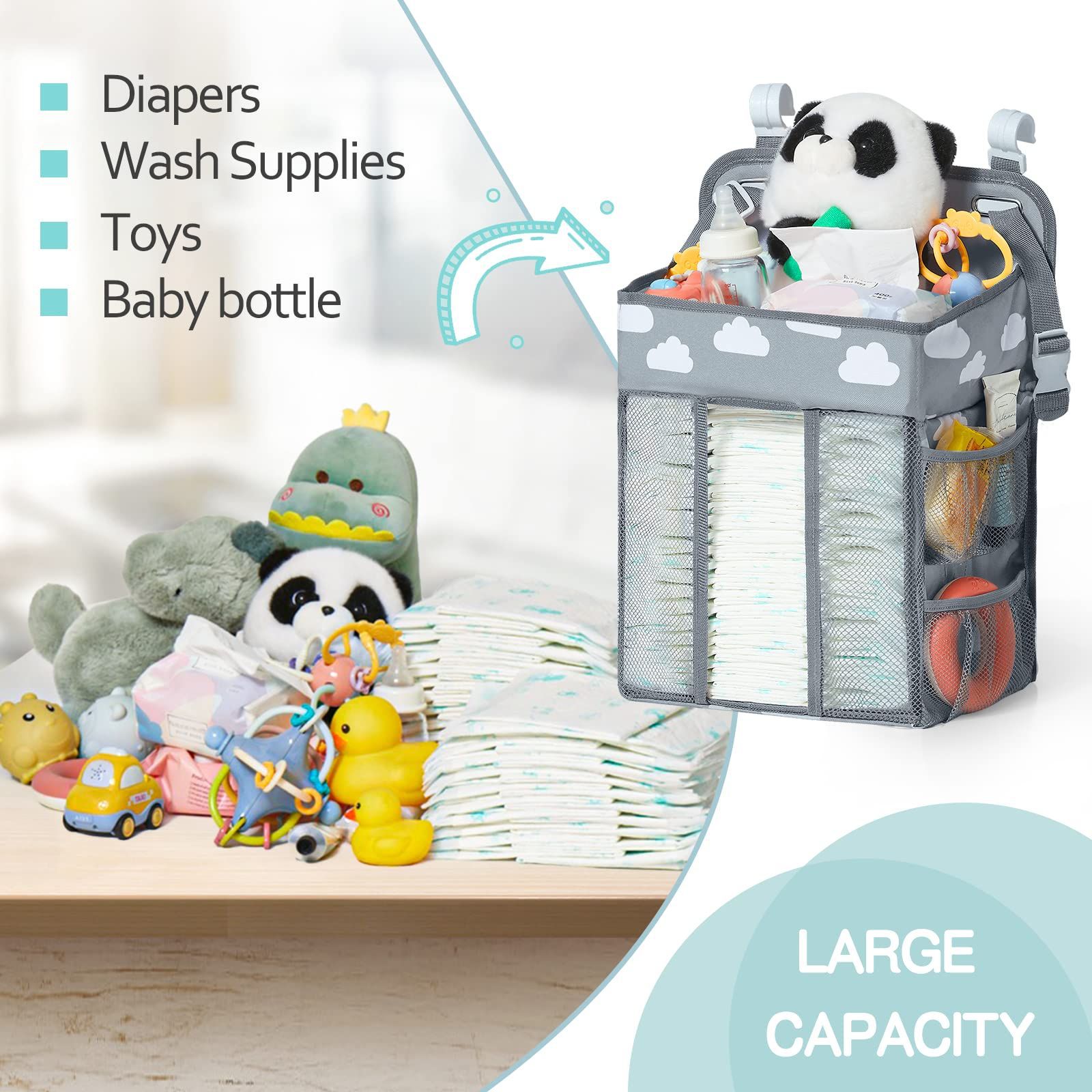 Hanging Baby Crib Organizer Kids & Babies Nursery https://fairsmartshop.com/hanging-baby-crib-organizer/
