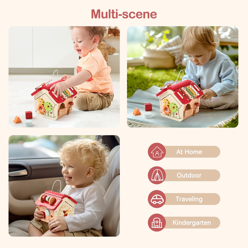 Montessori Wooden Music House Activity & Entertainment Kids & Babies https://fairsmartshop.com/montessori-wooden-music-house/