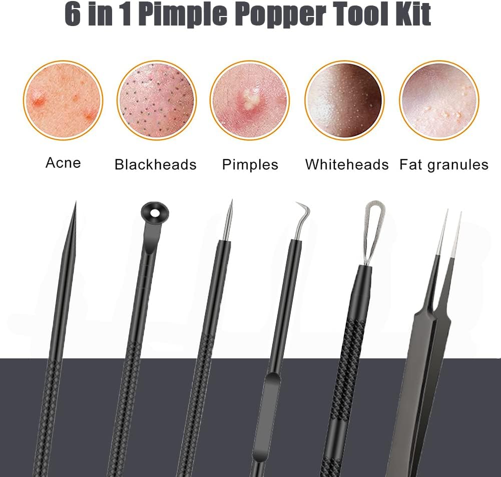 6Pcs Pimple Popper Tool Kit - Blackhead Remover Acne Needle Tools Set Health & Beauty Skin Care https://fairsmartshop.com/6pcs-pimple-popper-tool-kit-blackhead-remover-acne-needle-tools-set/