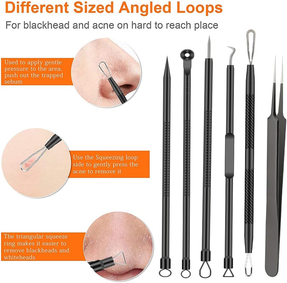 6Pcs Pimple Popper Tool Kit - Blackhead Remover Acne Needle Tools Set Health & Beauty Skin Care https://fairsmartshop.com/6pcs-pimple-popper-tool-kit-blackhead-remover-acne-needle-tools-set/