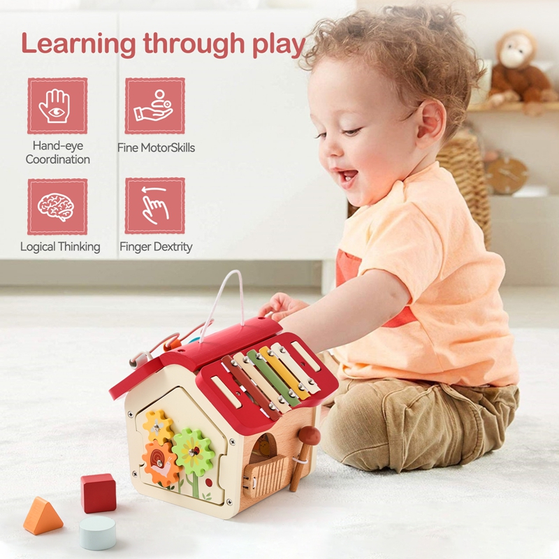 Montessori Wooden Music House Activity & Entertainment Kids & Babies https://fairsmartshop.com/montessori-wooden-music-house/