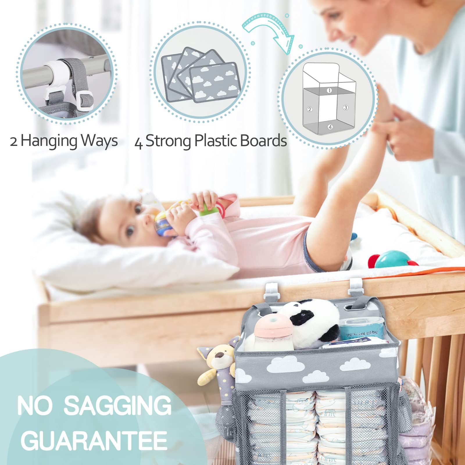 Hanging Baby Crib Organizer Kids & Babies Nursery https://fairsmartshop.com/hanging-baby-crib-organizer/
