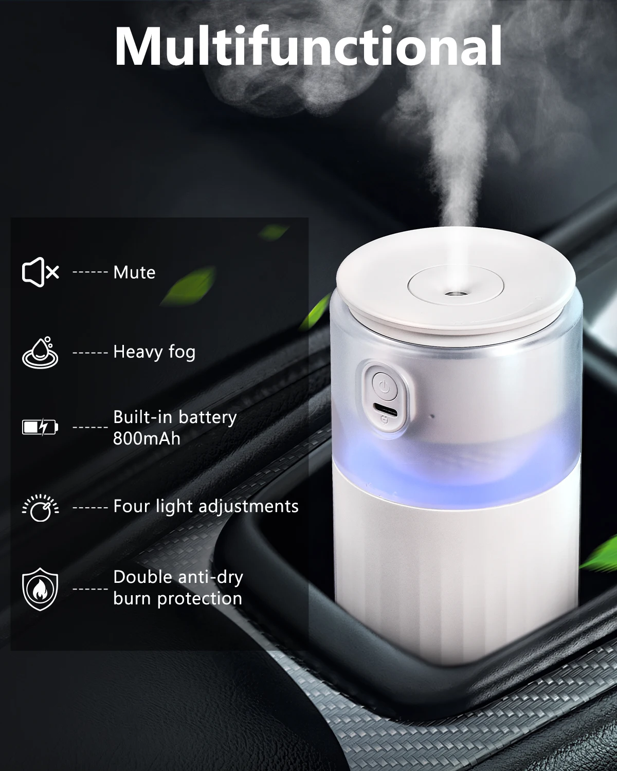 Portable Air Humidifier for Car and Home with LED Light and Aromatherapy Diffuser Car Accessories Interior Accessories https://fairsmartshop.com/portable-air-humidifier-for-car-and-home-with-led-light-and-aromatherapy-diffuser/