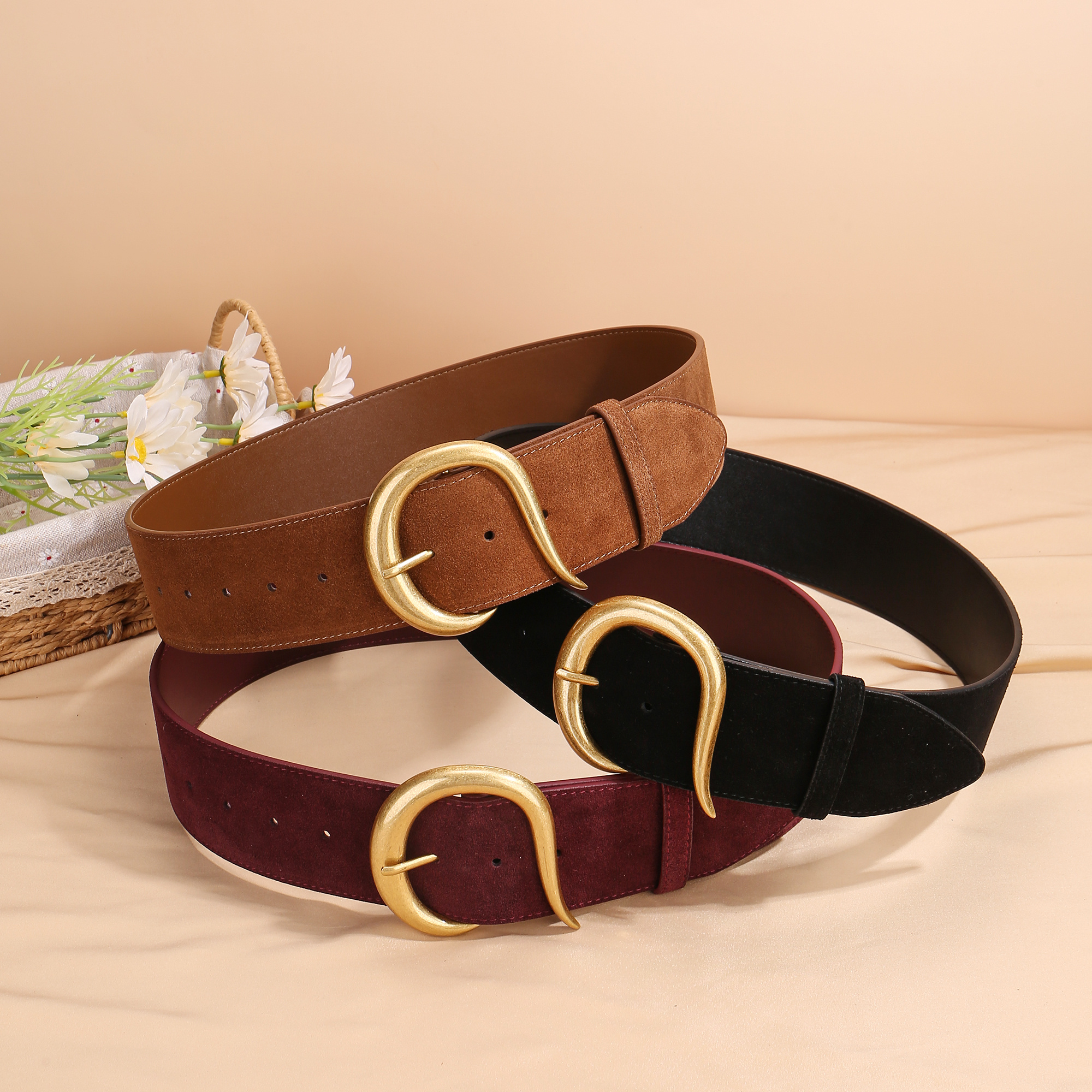 Women’s Wide Genuine Leather Belt with Vintage Gold Hook Buckle – Suede Cowhide Waistband Belts Fashion https://fairsmartshop.com/womens-wide-genuine-leather-belt-with-vintage-gold-hook-buckle-suede-cowhide-waistband/