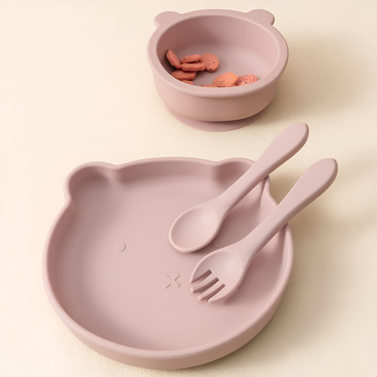 4-Piece Baby Silicone Feeding Set with Sucker Bowl, Plate, Spoon, and Fork Feeding Kids & Babies https://fairsmartshop.com/4-piece-baby-silicone-feeding-set-with-sucker-bowl-plate-spoon-and-fork/