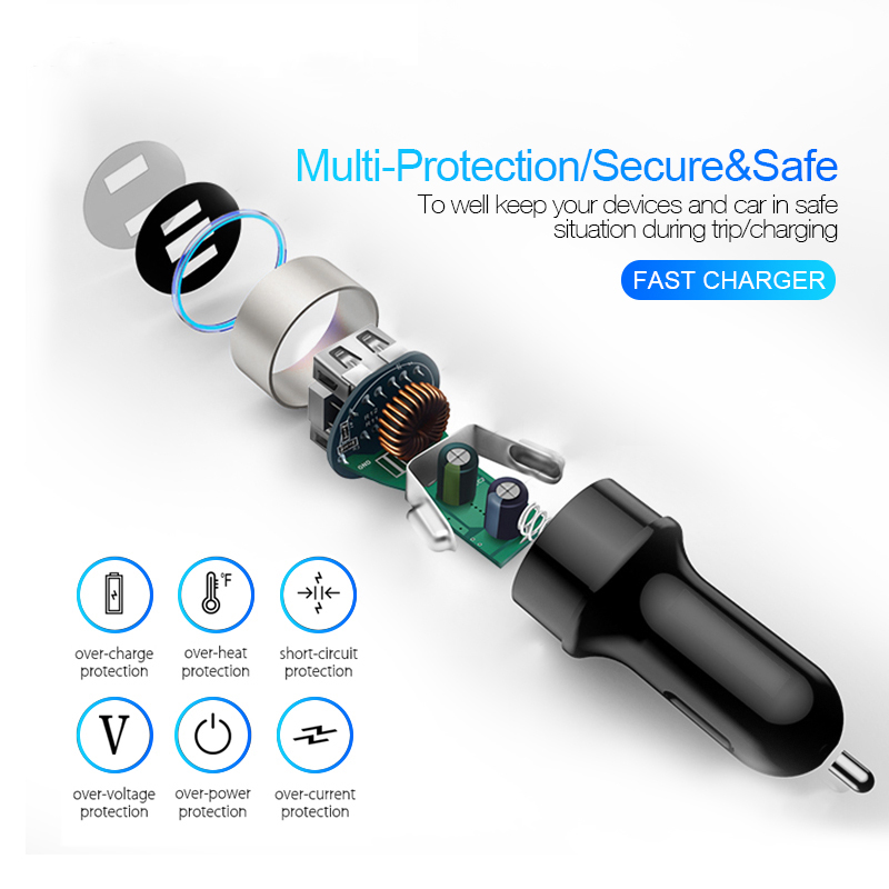 Dual USB Car Charger Car Accessories Car Electronics https://fairsmartshop.com/dual-usb-car-charger/