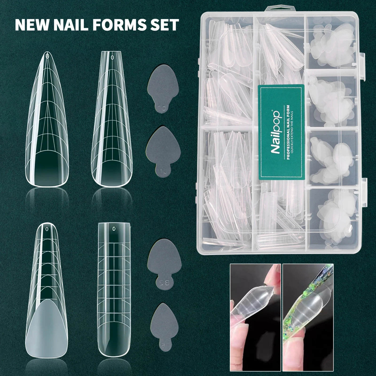Dual Forms Nail Extension Kit with Silicone Molds and Stickers Foot, Hand & Nail Care Health & Beauty https://fairsmartshop.com/dual-forms-nail-extension-kit-with-silicone-molds-and-stickers/