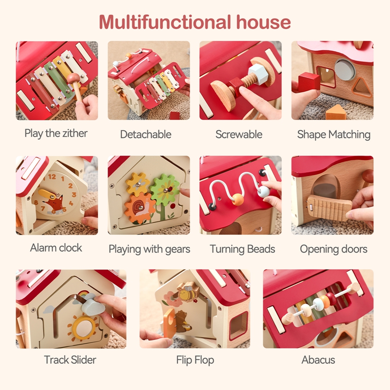 Montessori Wooden Music House Activity & Entertainment Kids & Babies https://fairsmartshop.com/montessori-wooden-music-house/