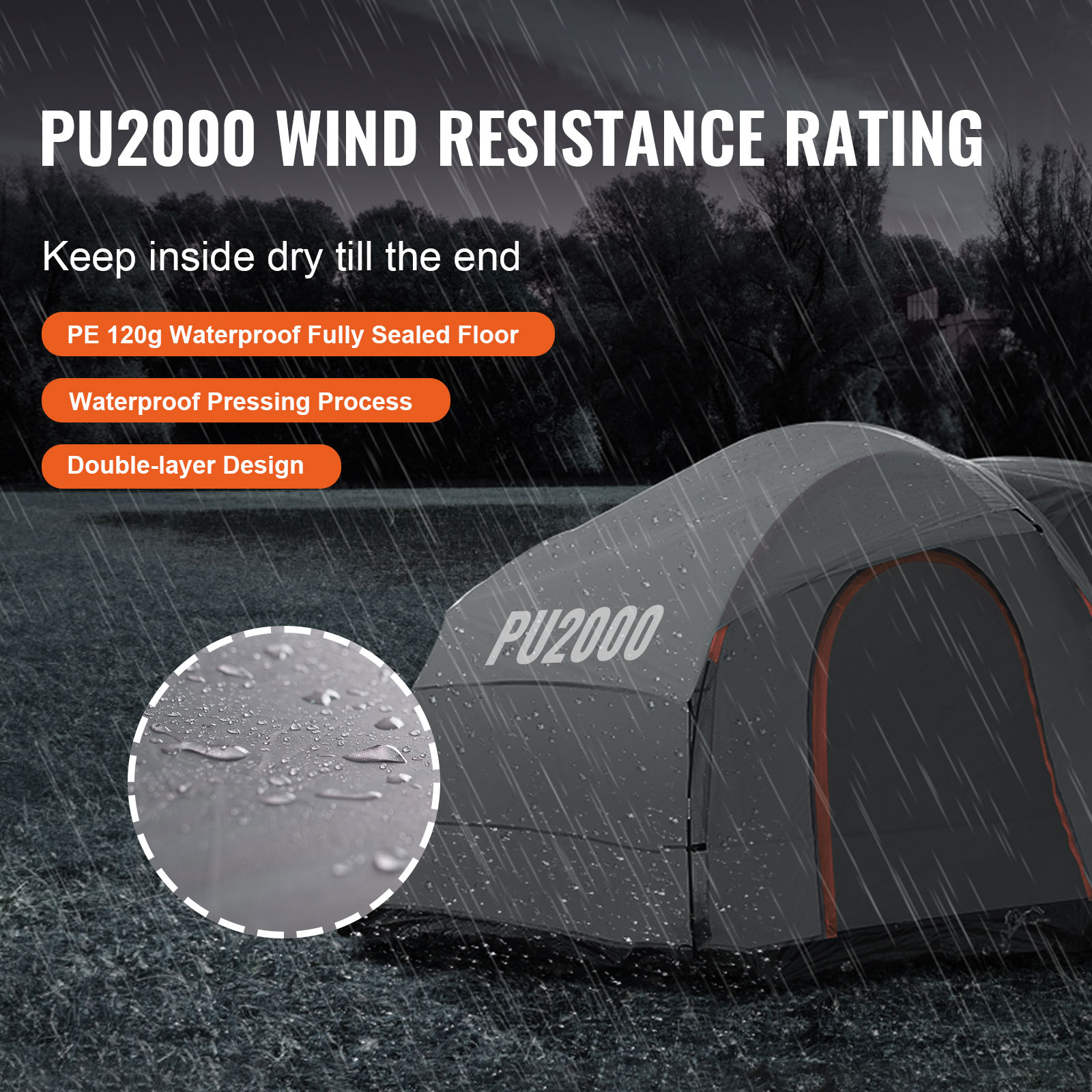 SUV Camping Tent with Rainfly, 8' SUV Tent Attachment for Vehicles, Waterproof & Bug-Proof Car Accessories Road Trip Accessories https://fairsmartshop.com/suv-camping-tent-with-rainfly-8-suv-tent-attachment-for-vehicles-waterproof-bug-proof/