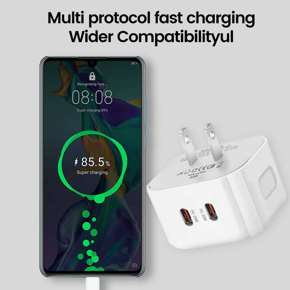 40W Type C Fast Charger Chargers Gadgets https://fairsmartshop.com/40w-type-c-fast-charger/