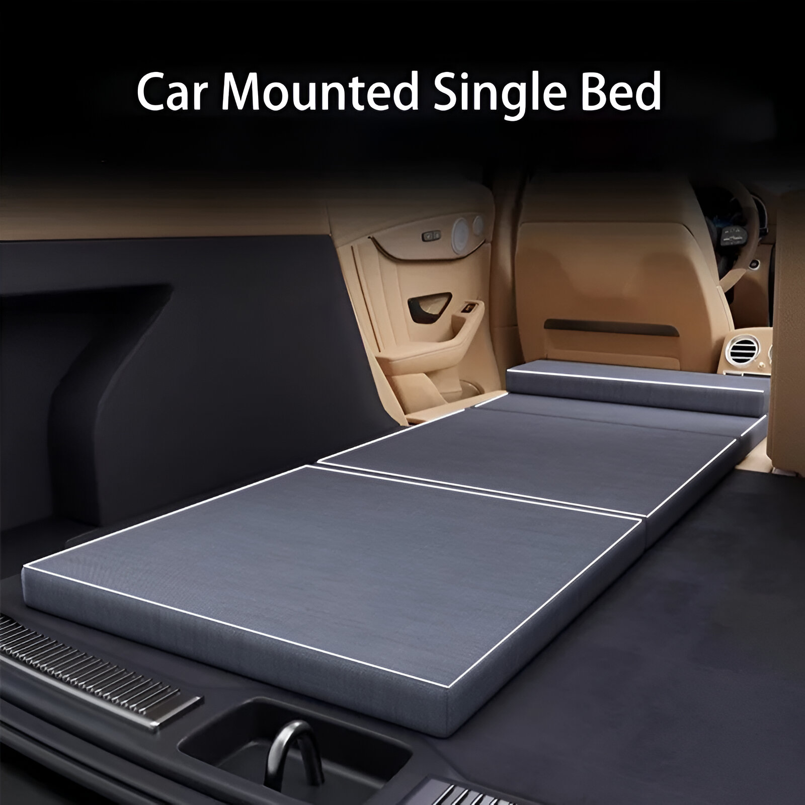 Car Travel Folding Bed with Pillow Car Accessories Road Trip Accessories https://fairsmartshop.com/car-travel-folding-bed-with-pillow/