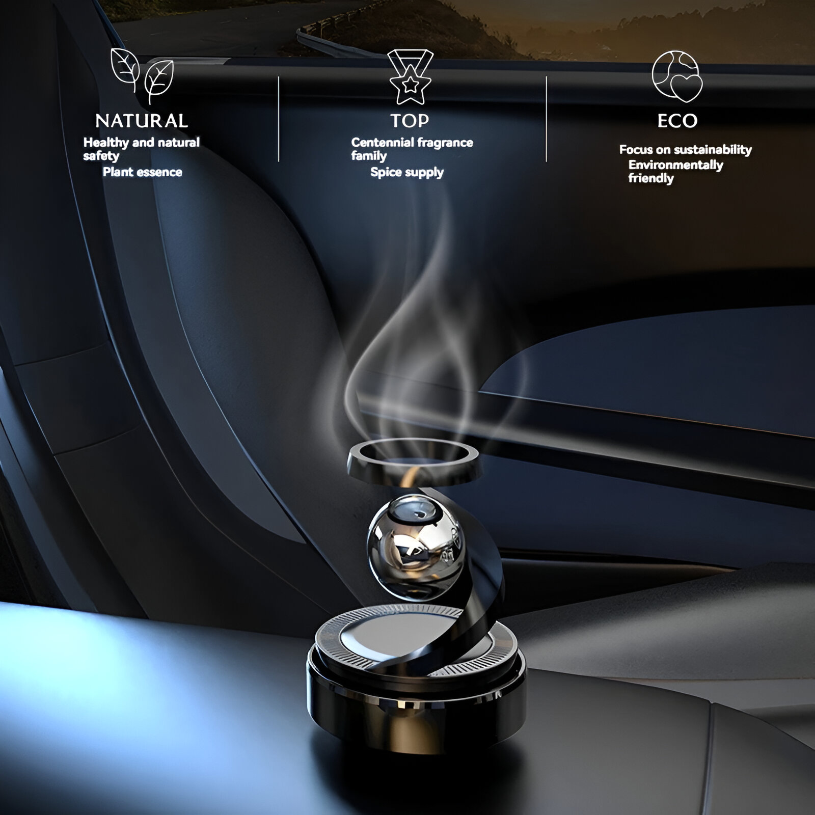 Solar Rotating Aromatherapy Car Diffuser Car Accessories Interior Accessories https://fairsmartshop.com/solar-rotating-aromatherapy-car-diffuser/
