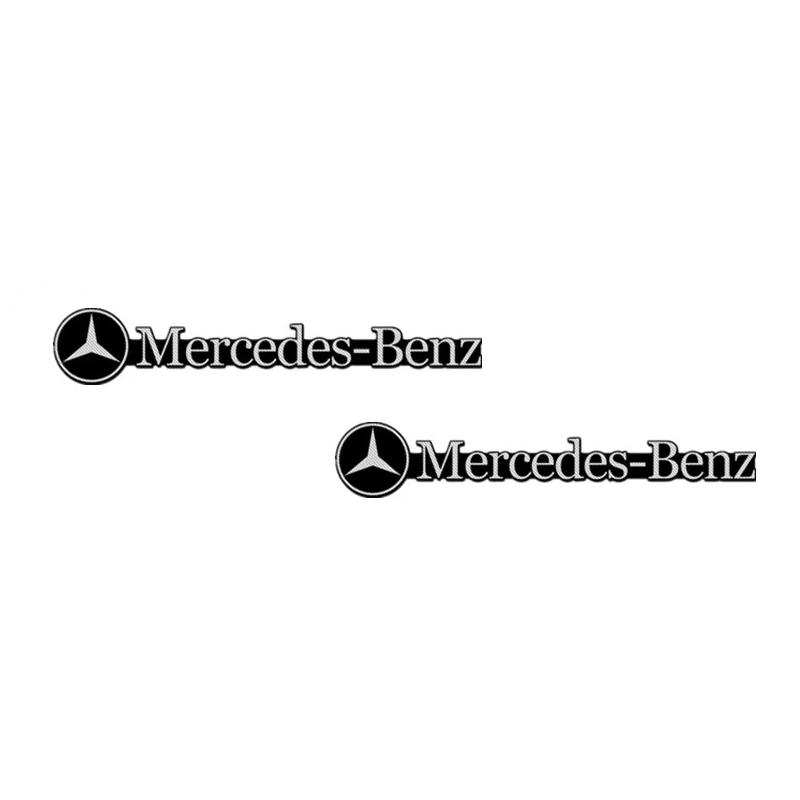 4PCS 3D Aluminum Stereo Speaker Badge Emblem Stickers for Mercedes-Benz C, E, GLC