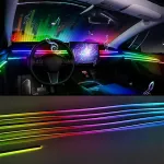 Full Color RGB Streamer Car Ambient Lights – Universal LED Interior Light for Tesla, BMW, Ford 3 54212-ee6d4f.webp