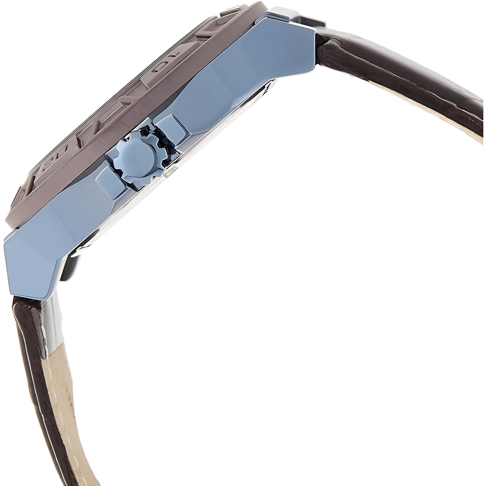 Guess Men’s Blue Steel Case Quartz Watch with Brown Leather Strap Guess Relojes Top Guess Men's Blue Steel Case Quartz Watch with Brown Leather Strap Guess Relojes Top