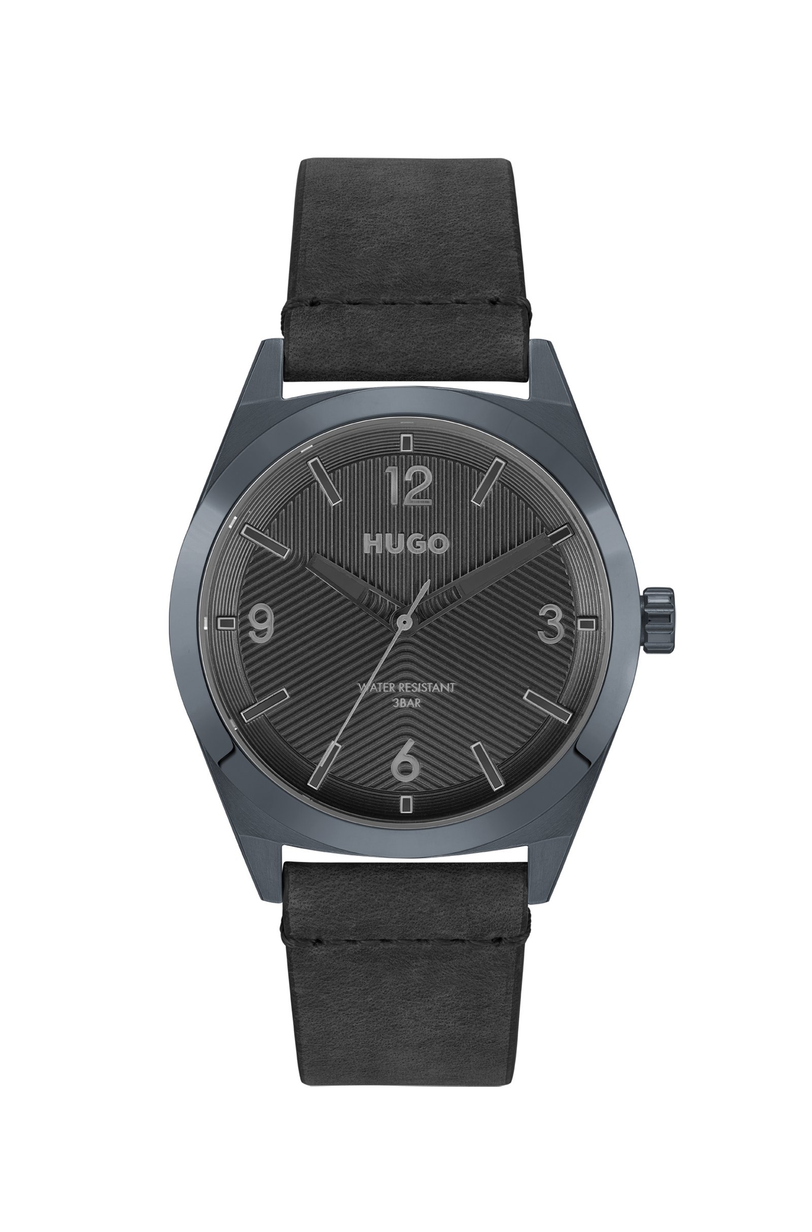 Hugo Boss Men’s Quartz Stainless Steel Watch with Black Leather Strap Hugo Boss Relojes Top Hugo Boss Men's Quartz Stainless Steel Watch with Black Leather Strap Hugo Boss Relojes Top