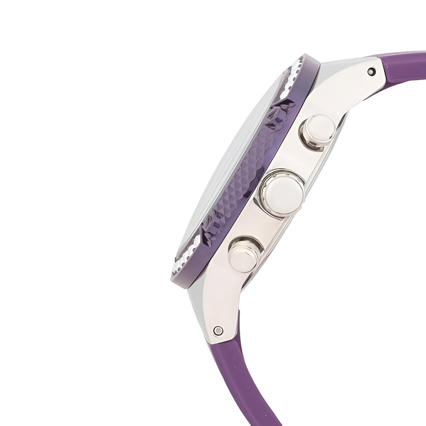Guess Lilac Silicone Strap Quartz Watch with Silver Dial – 44mm Guess Relojes Top Guess Lilac Silicone Strap Quartz Watch with Silver Dial – 44mm Guess Relojes Top
