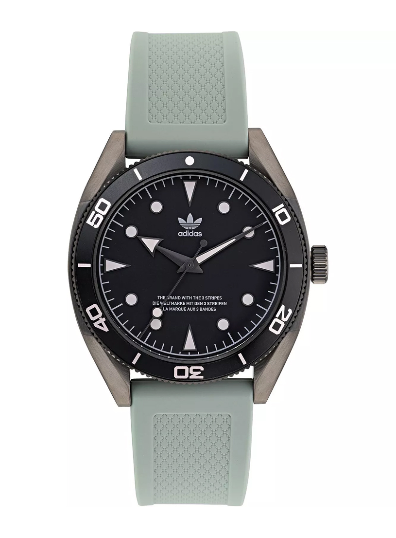 Adidas Stylish Quartz Analog Watch with Green Silicone Strap Adidas Relojes Top Adidas Stylish Quartz Analog Watch with Green Silicone Strap Adidas Relojes Top