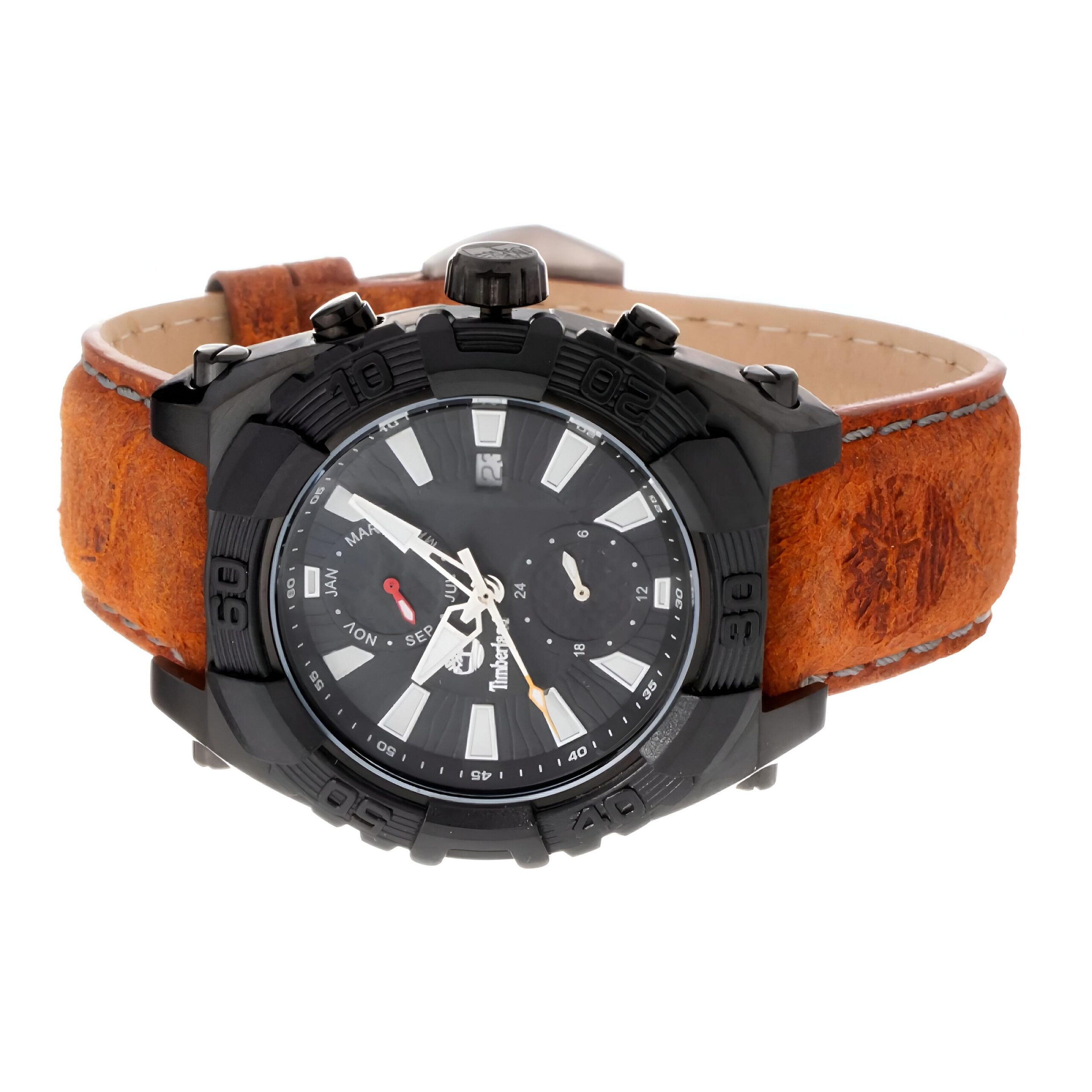 Quartz Timberland Stainless Steel Watch with Brown Leather Strap – 45mm Dial Relojes Top Timberland Quartz Timberland Stainless Steel Watch with Brown Leather Strap - 45mm Dial Relojes Top Timberland