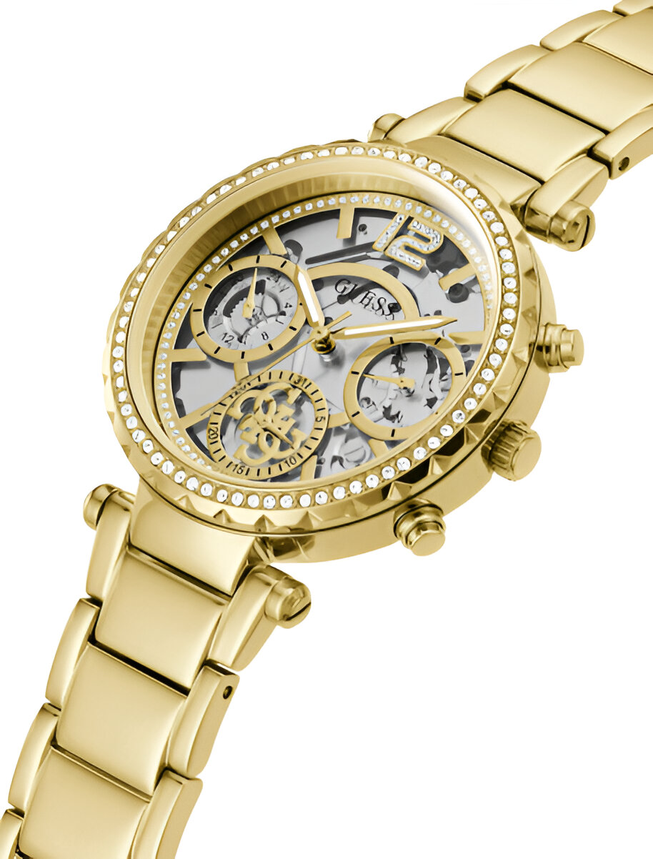 Guess Gold Stainless Steel Quartz Watch – 37MM Elegant Analog Timepiece Guess Relojes Top Guess Gold Stainless Steel Quartz Watch - 37MM Elegant Analog Timepiece Guess Relojes Top