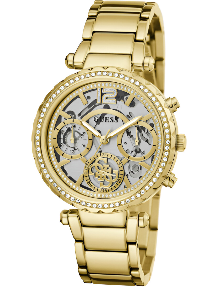 Guess Gold Stainless Steel Quartz Watch – 37MM Elegant Analog Timepiece Guess Relojes Top Guess Gold Stainless Steel Quartz Watch - 37MM Elegant Analog Timepiece Guess Relojes Top